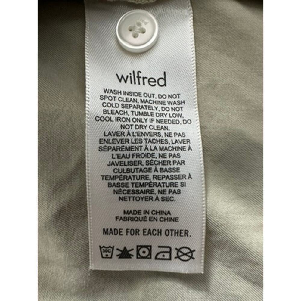 Wilfred Aritzia Gray/Green Button Shirt size 2XS - Picture 5 of 6